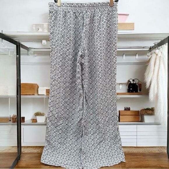 Joie 100% Silk Wide Leg Pants Small Lightweight Pull On Comfy Boho PJ's - Picture 2 of 6